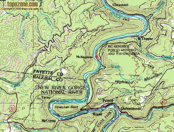 Round Bottom is opposite Dowdy Creek on this map